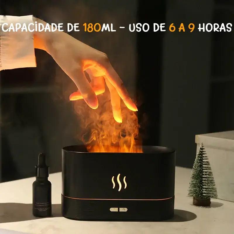 Difusor de Aroma e Umidificador com Luz de Chama